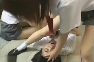 Facial Cumshot Japanese high school girls abusing new student Amateur Sex