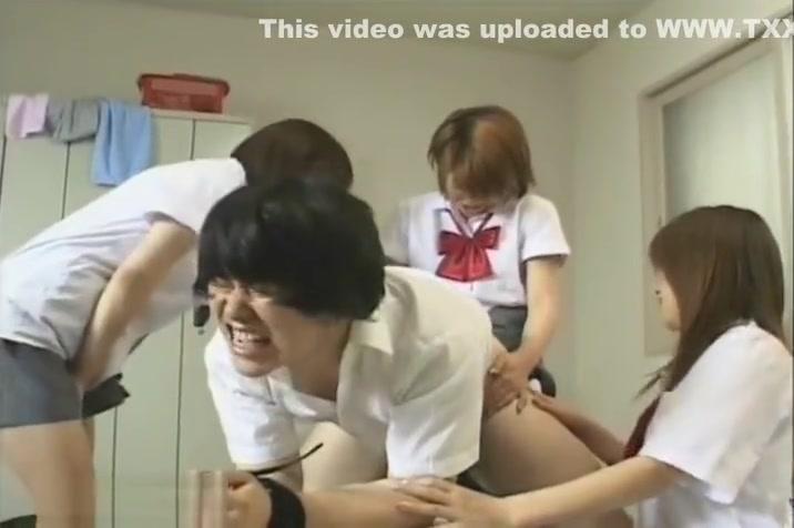 Japanese high school girls abusing new student - 2