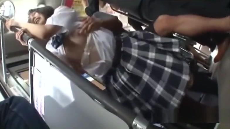 japanese Student Ambushed on A Bus Fucked Hard in Public - 2