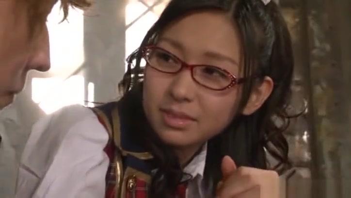 Amateur Porn Free Japanese AV model in her school uniform and glasses gets banged hard Free Rough Porn