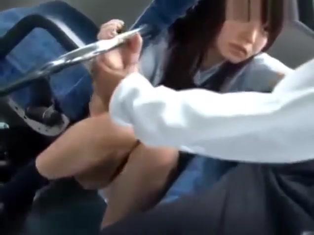 Schoolgirl giving handjob for business man facial on the bus movie 2 - 2