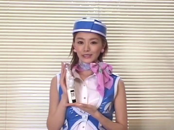 Fuck For Cash  Naughty Japanese AV model plays cosplay stewardess in threesome Shemale Sex - 1