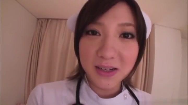 Hot Japanese AV Model sexy nurse gets cum on her big tits - 1