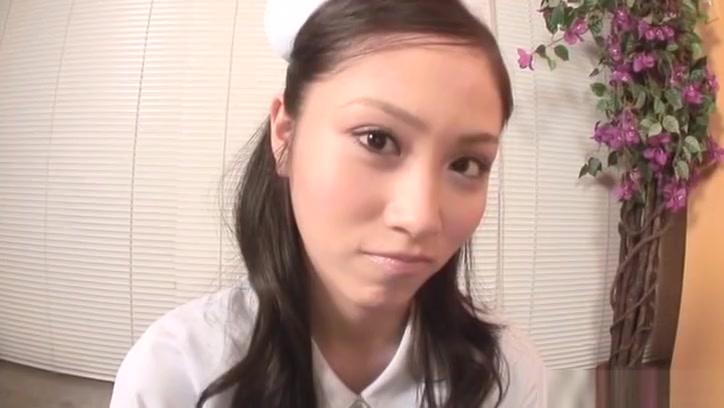 Japan nurse gets jizz on mouth after POV show - 2