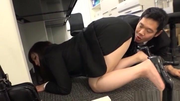 Hot Japanese AV model is a hot office lady getting banged - 1