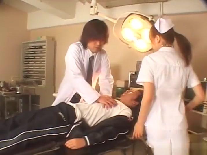 Alluring Japanese AV model plays nurse and gets banged - 1