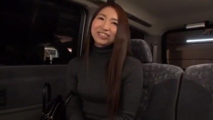 Kinky Japanese AV model gets her pussy toyed and gives head in a car - 2