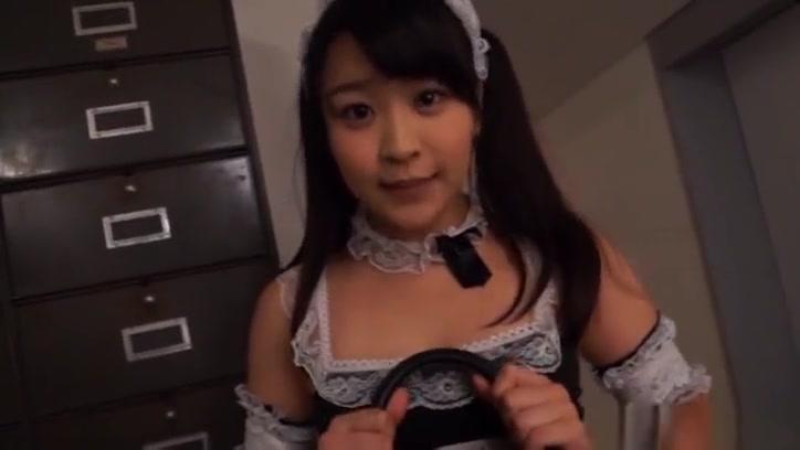 Minano Ai dresses up as maid and gives a hot blowjob - 1