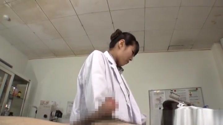 Sexy Japanese woman doctor deepthroats her patient - 2