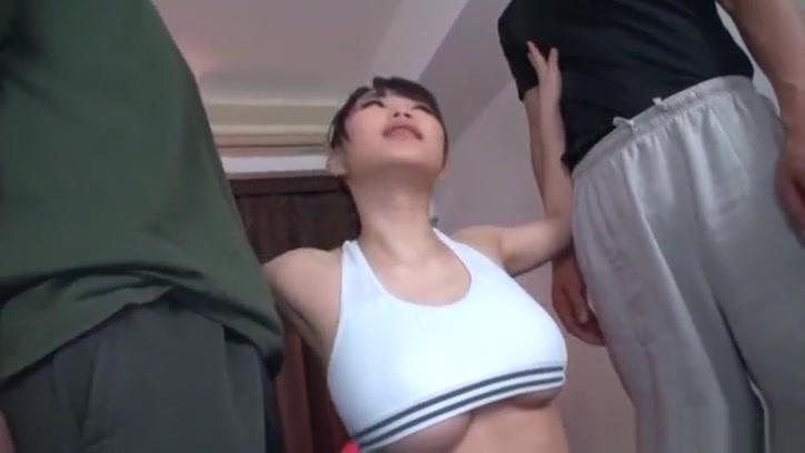 Snatch  Big titted young Asian Yoshinaga Akane pleasures two dicks Naked Sluts - 1
