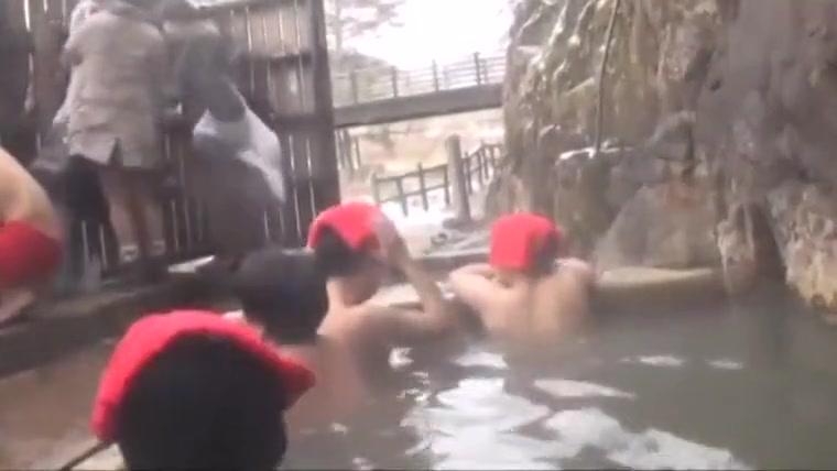 Teens Open-air mixed hot spring resort Part1 Amateur Porno