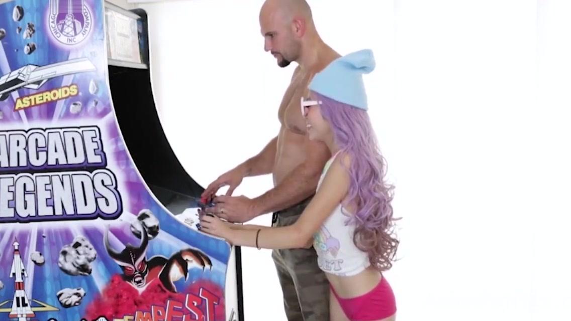 Tribute Vina Sky fucks white cock for an ARCADE game 18 Year Old Porn