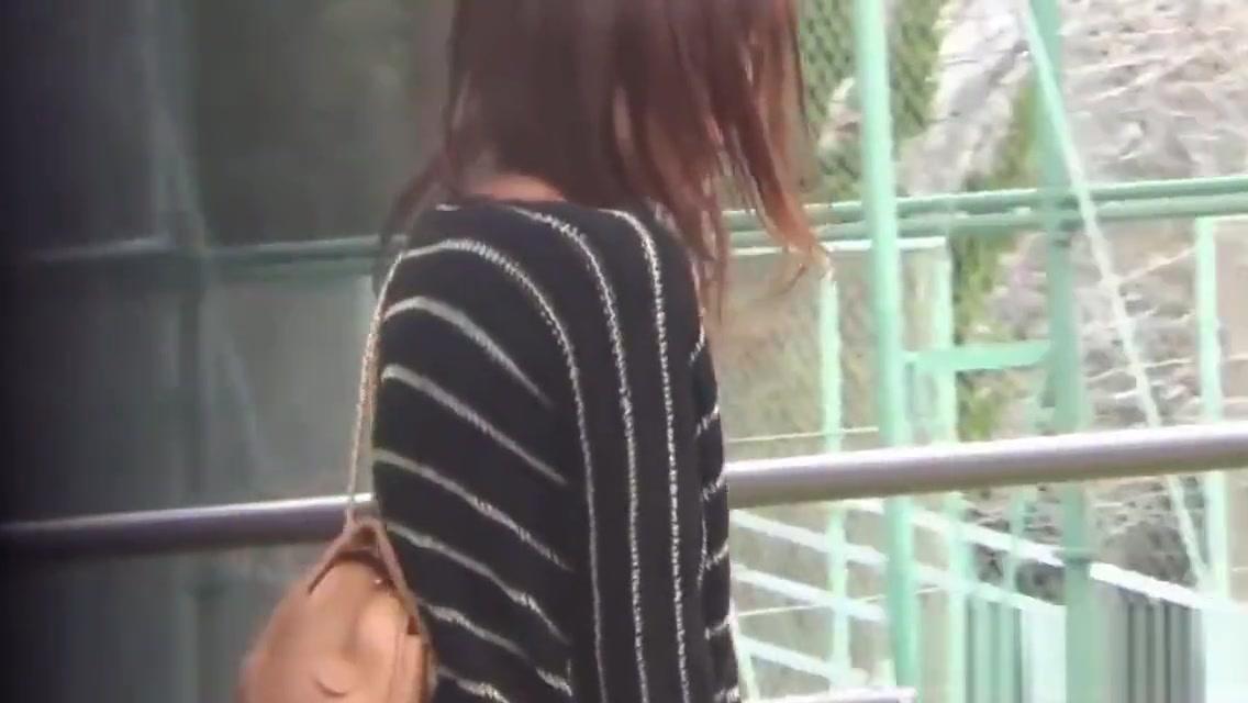Watched asian skank pees in public - 1