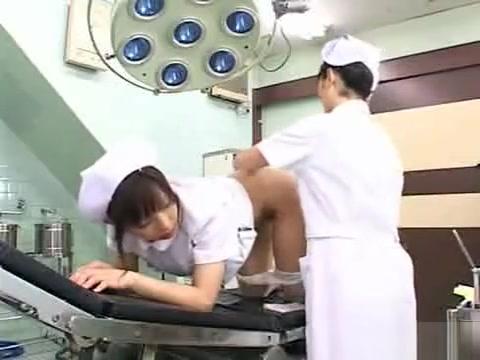 Japan milf nurse inserts dildo into coworkers anus - 2