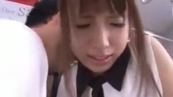 Teasing  Pretty japanese girl surprised by 2 big cocks anf got fuck on the train POVD - 1