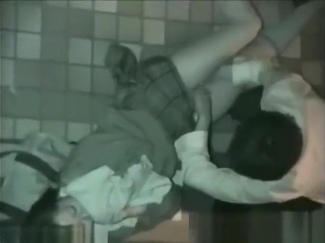 Horny Japanese student couple fuck hard outside a building - 1