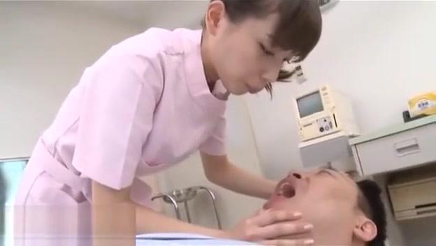 White Girl  Jav nurse with hairy pussy fucks a patient Zenra - 1