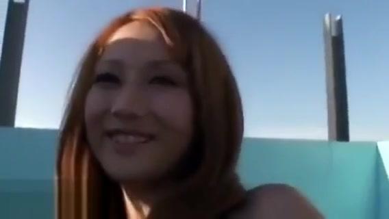 Japanese most horny redhead wants fuck outdoor - 1