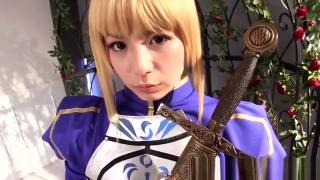 Smoking Asian Babe In Cosplay Gets Her Hot Pussy Creamed Doublepenetration