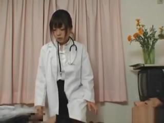 Tanned Japanese female doctor gets some hot sex part4 Big Dildo