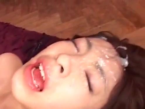 Bribe Japanese girl gets cum all over face 6 Huge Cock