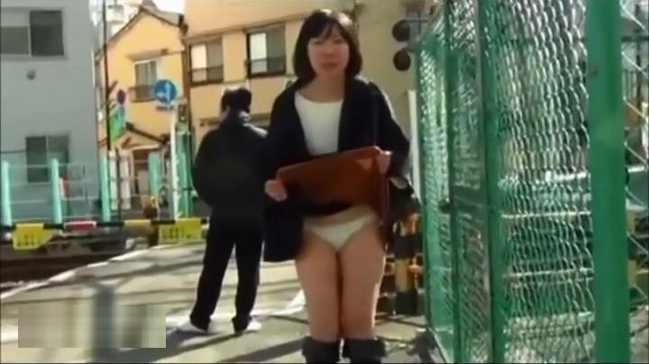 Porno  Japanese girl pussy flashing in public streets Missionary Position Porn - 1