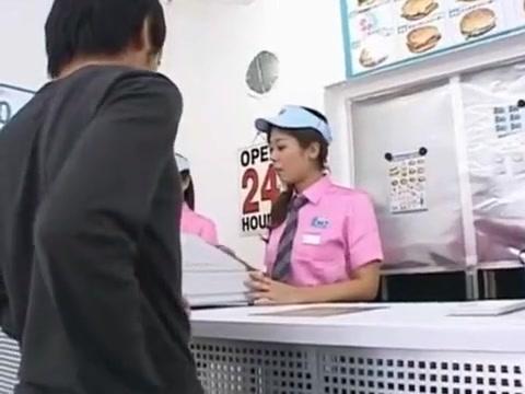Naked Japanese serving in an Erotic Fast Food Shop - 1