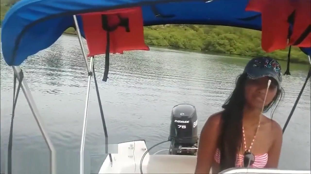 BlogUpforit Driving my boat in Bocas Del Toro then Deepthroat Throatpie Stockings