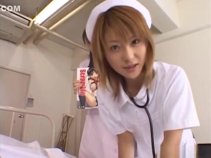 Women in nurse uniforms sharing dick in POV - 1