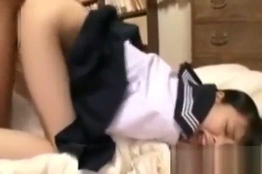 Strap On Pretty Asian Schoolgirl With A Perky Ass gets fucked on a chair then facialed Twerking