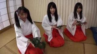 Eating Uniform sex video featuring Haruna Aitsuki, Asami Tsuchiya and Yui Saotome Real Amateur Porn