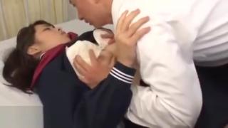 Blowjob Japanese 18yo schoolgirl fucks tiny dick classmate...