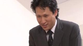 HBrowse Japanese chick finger fucked in an office threesome...