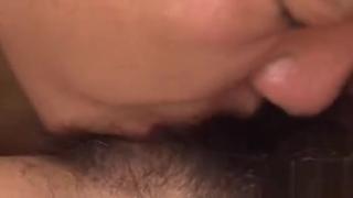 Exhib Asian chick with wonderful funbags enjoys lusty pussy toying Twink