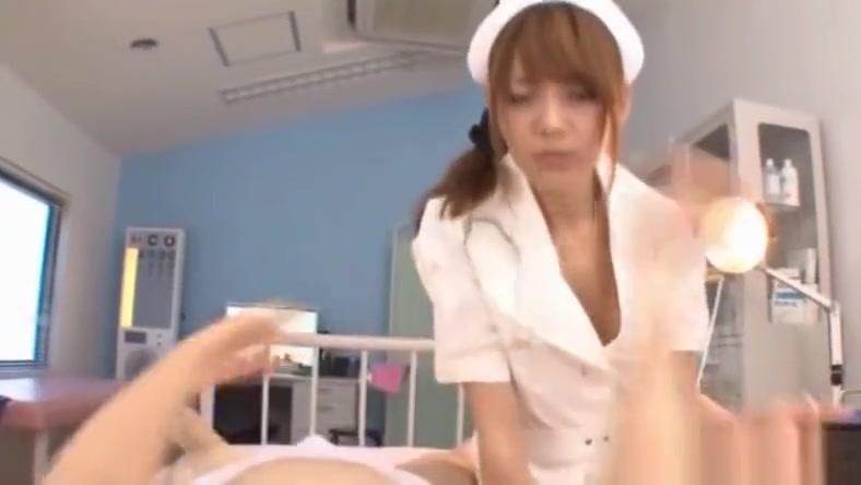 Asian sexy nurse gets tits licked - 1