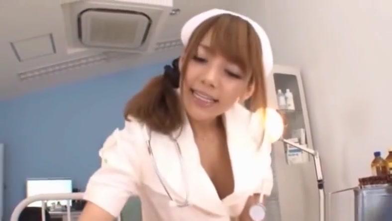 Asian sexy nurse gets tits licked - 2