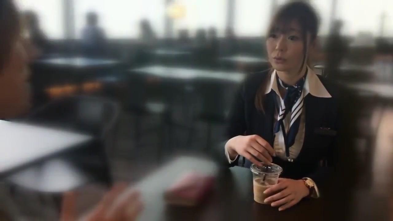 Fuck beautiful cabin attendant in Haneda Airport - 1