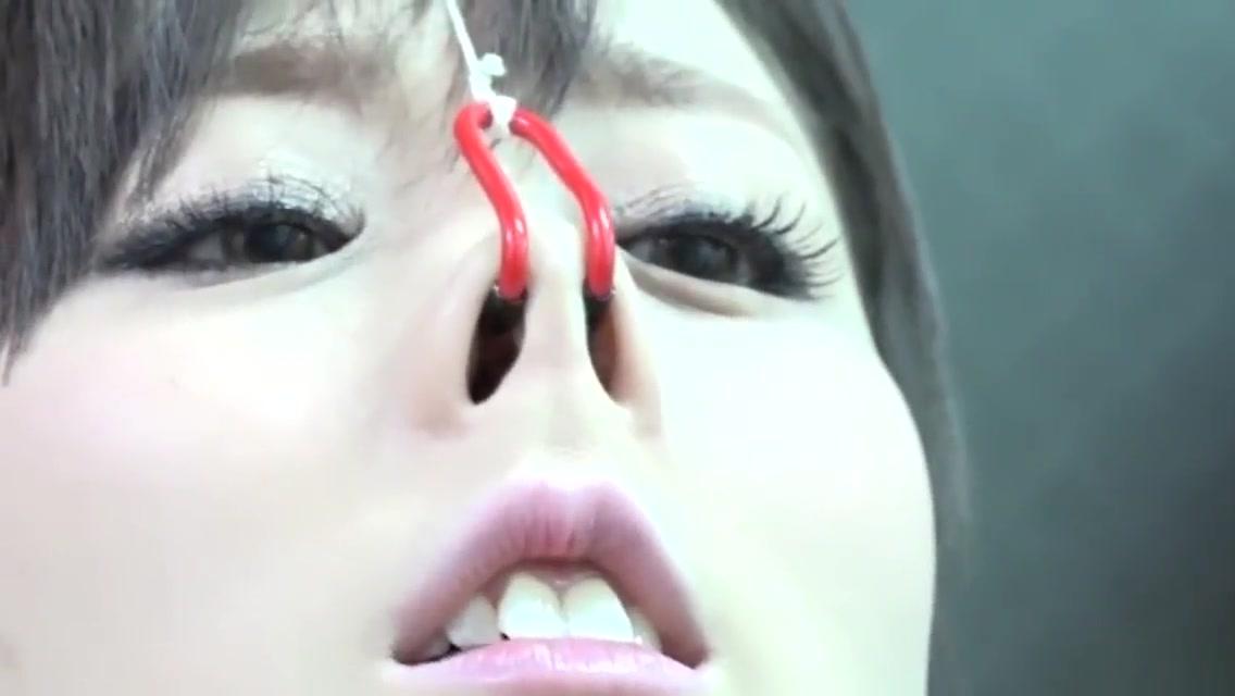 BDSM JAV Yuu Kawakami CMNF Nose Hook Blowjob - 1
