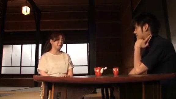 Japanese woman pleases her boy a handjob - 2