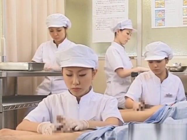 Japanese nurse slurping cum out of horny pecker - 2