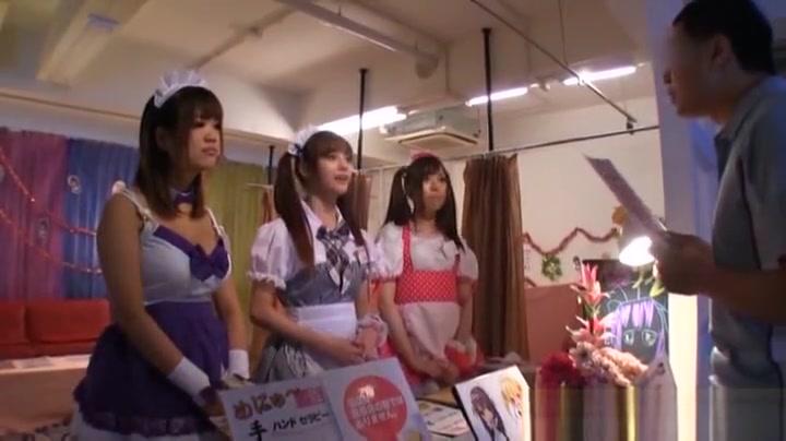 HD Lustful Japanese AV Models in cosplay threesome Footjob