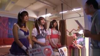 HD Lustful Japanese AV Models in cosplay threesome Footjob