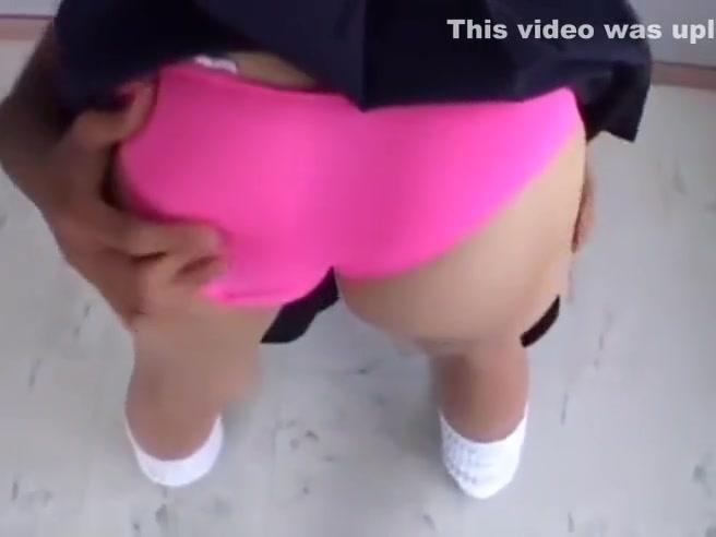 Japanese Schoolgirl ass grope - 2