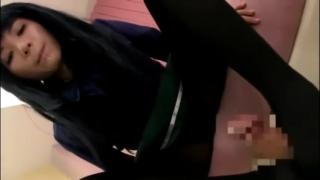 Monique Alexander Adorable Japanese schoolgirl in stockings learning how to give a perfect footjob Viet