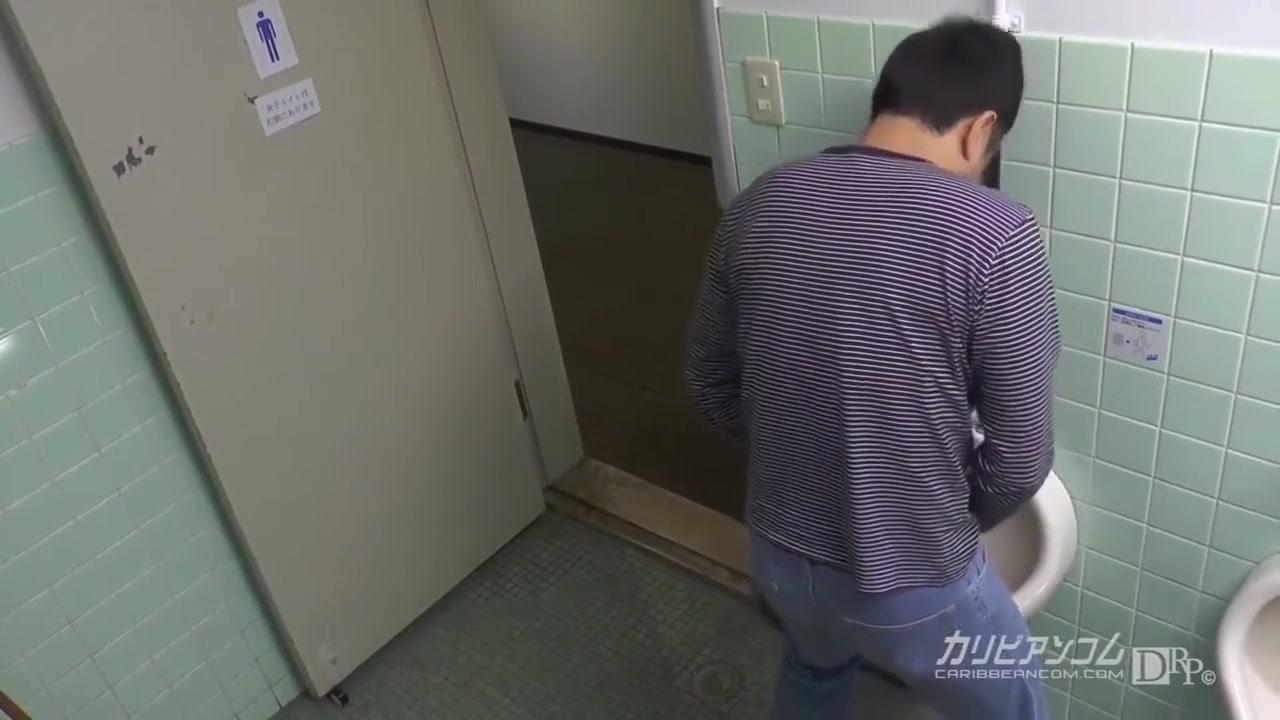 Japanese Custodian Sucks in the Bathroom - 2