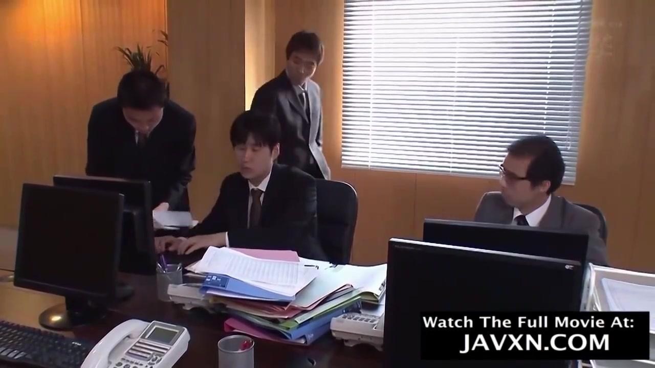 Busty Japanese secretary is getting gangbanged on her first working day instead of doing her job - 2