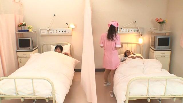 3DXChat  Horny Japanese whore Juri Sakura in Crazy nurse, threesomes JAV movie Pussylicking - 2