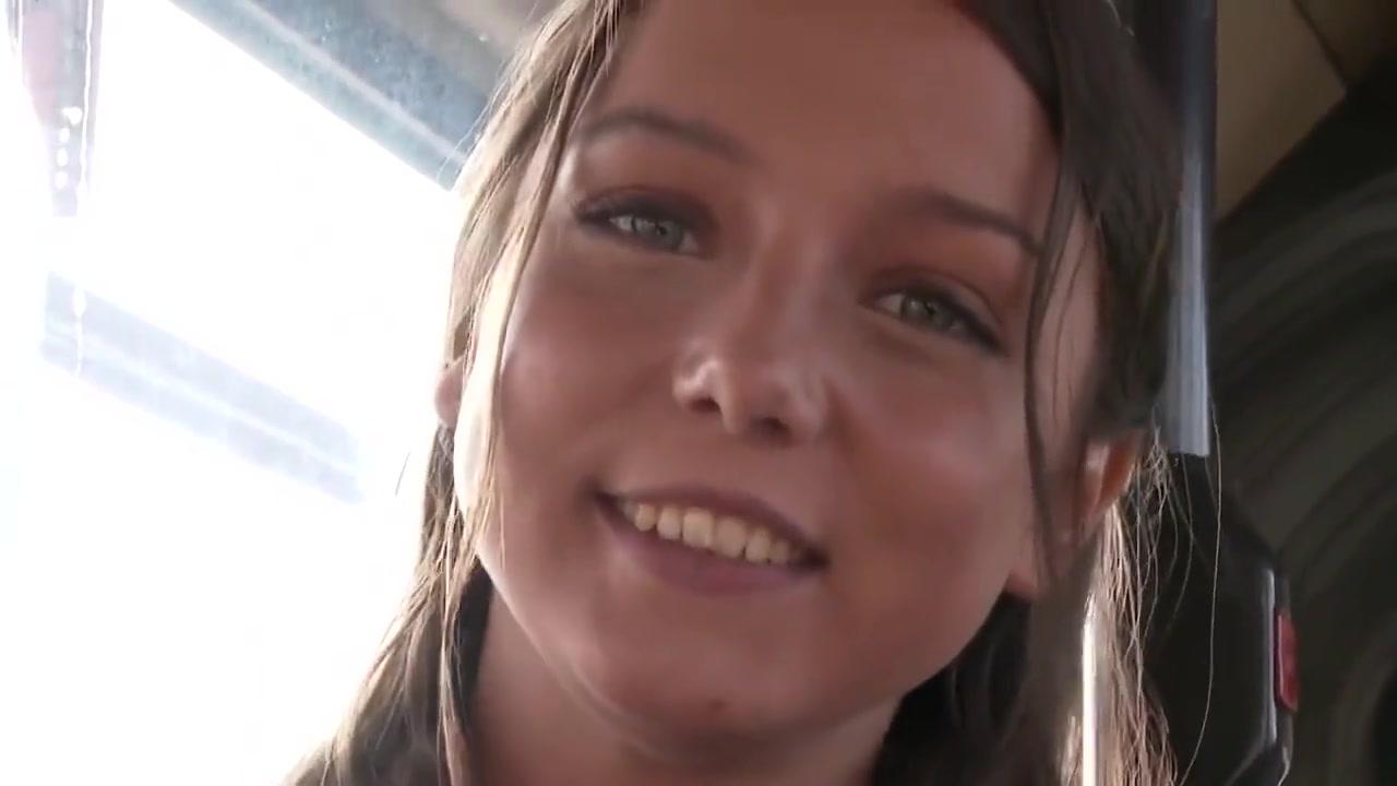 Foxy Di is a super sweet teen brunette who liked getting fucked hard, in a bus - 1