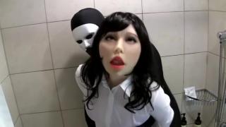 Clit Kigurumi Mask Vs Black Zentai Big Penis