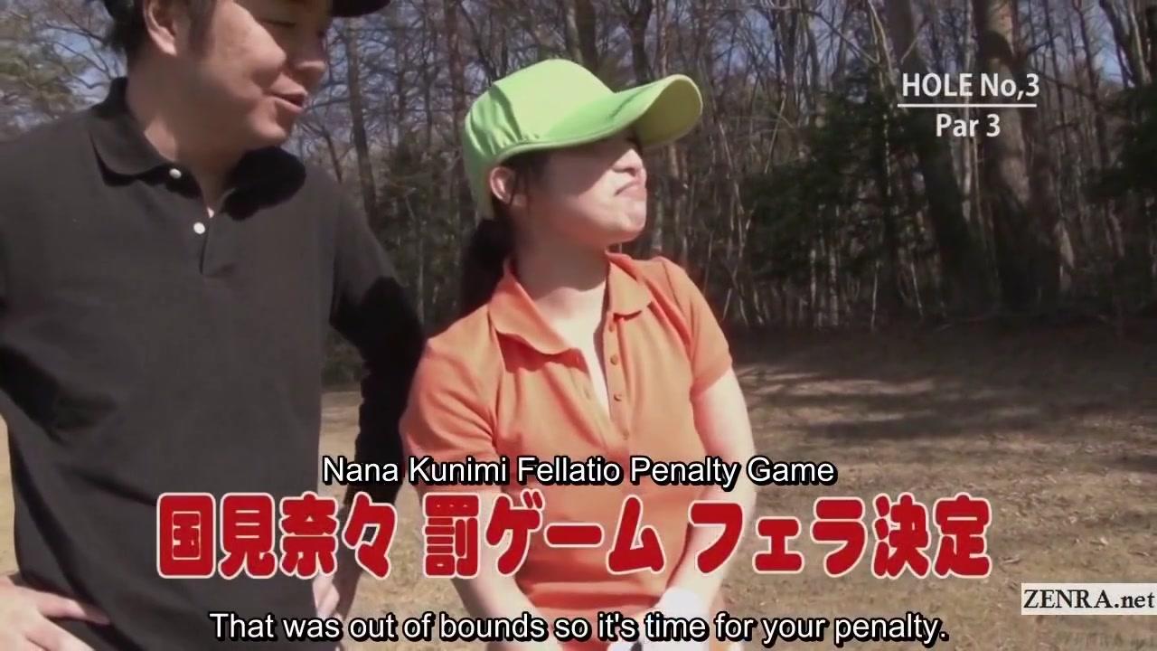 Subtitled Uncensored Japanese Golf Handjob Blowjob Game - 1
